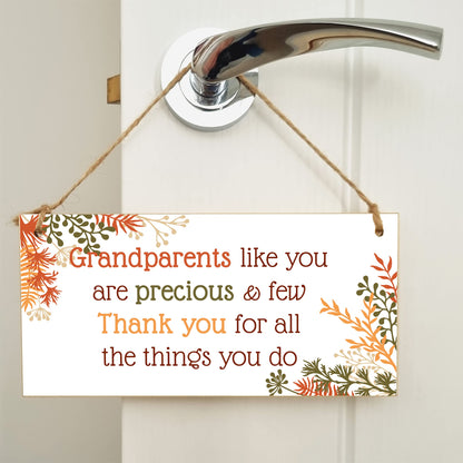 The Plum Penguin Handmade Wooden Hanging Wall Plaque Grandparents Like You Precious Few Thank You Decorative Gift Grandparents