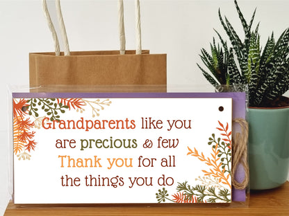 The Plum Penguin Handmade Wooden Hanging Wall Plaque Grandparents Like You Precious Few Thank You Decorative Gift Grandparents