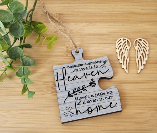 The Plum Penguin Hanging Jigsaw Puzzle Piece Someone We Love heaven Home Remembrance Sign Ornament
