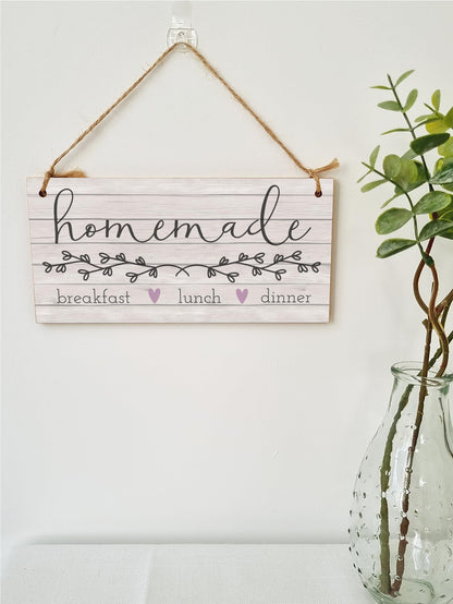 Homemade Kitchen Decorative Handmade Wooden Plaque Rustic Gift Farmhouse Style Home Décor Hanging Sign Family