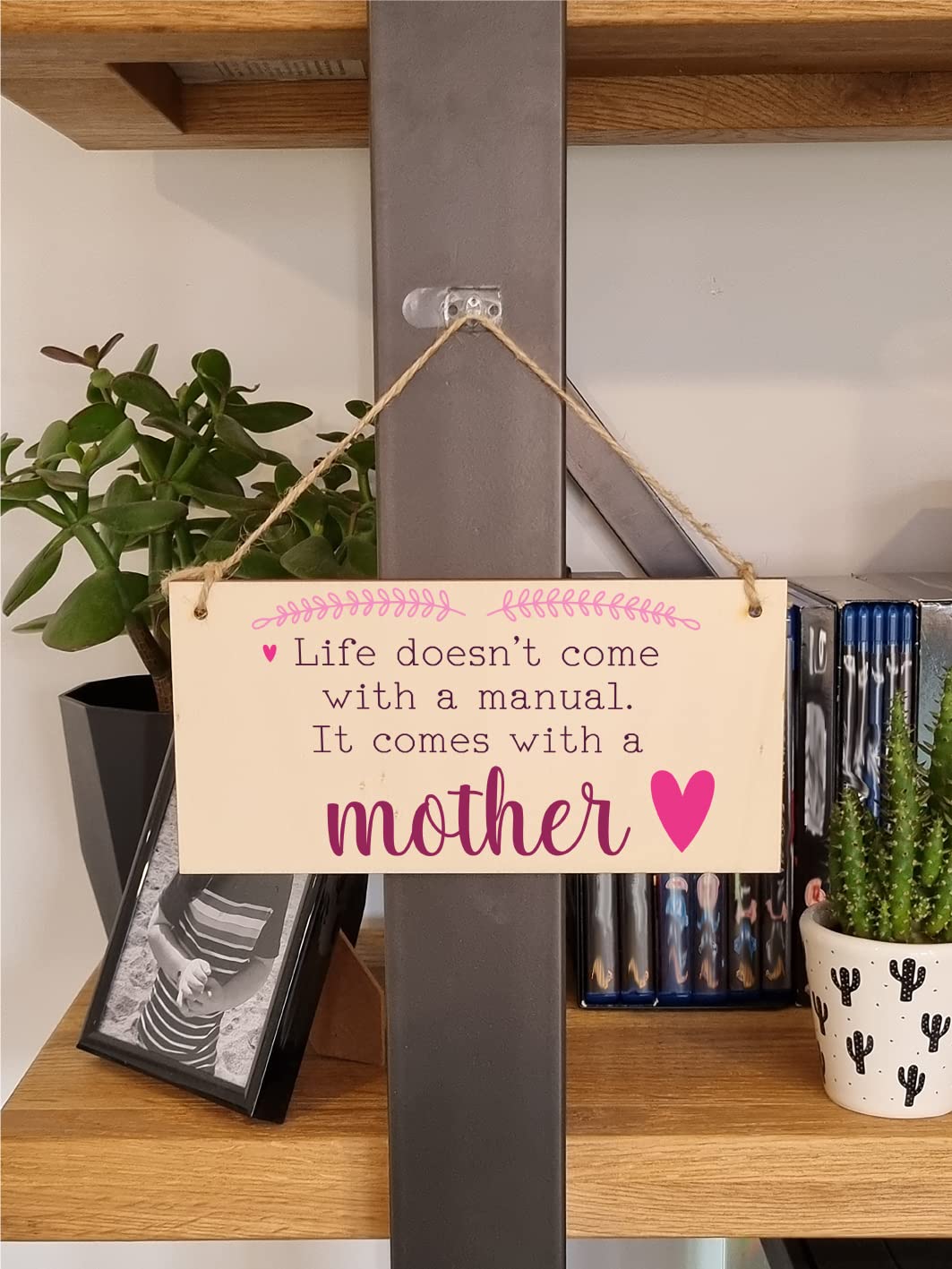 The Plum Penguin Handmade Wooden Hanging Wall Plaque Life Not a Manual a Mother Sentimental Gift Sign Mother's Day
