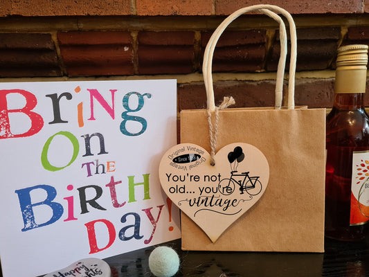 Handmade Wooden Hanging Heart Plaque Gift for Someone Special Happy Birthday Keepsake