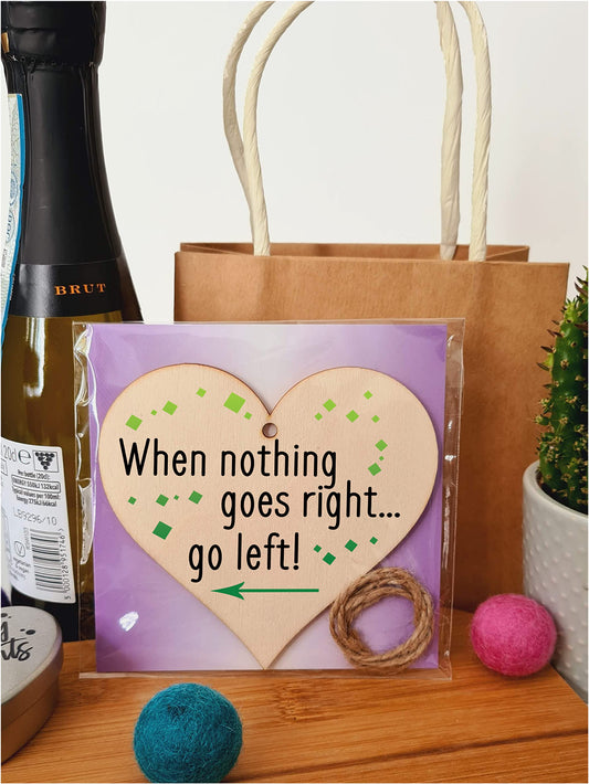 Handmade Wooden Hanging Heart Plaque Gift for Someone Special Inspirational Gift or Self Motivational Treat