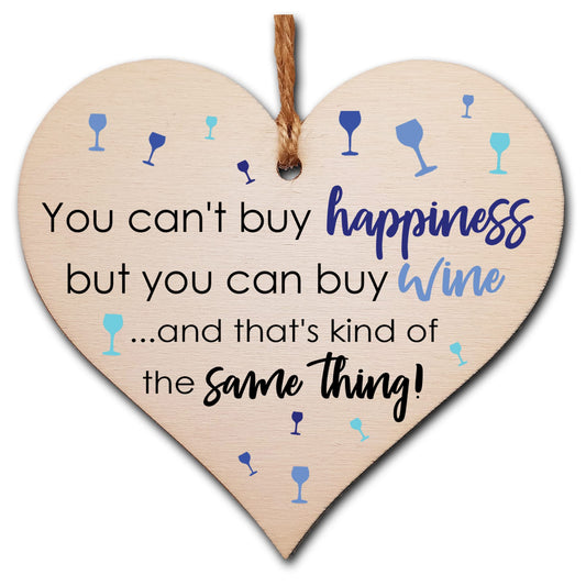 Handmade Wooden Hanging Heart Plaque Gift Perfect for Wine Lovers Novelty Funny Keepsake