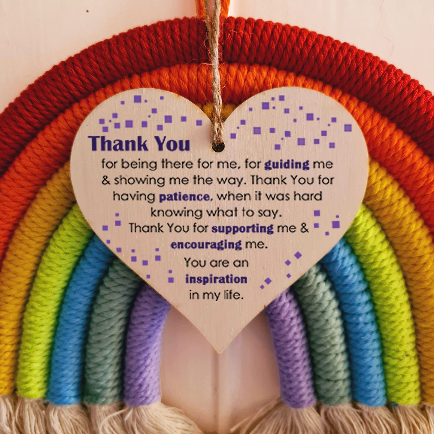 Handmade Wooden Hanging Heart Plaque Gift Perfect for your Best Friend Friendship Keepsake