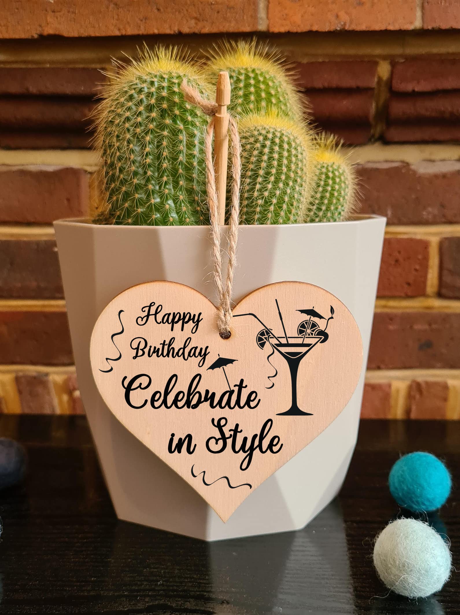 Handmade Wooden Hanging Heart Plaque Gift for Someone Special Birthday Keepsake
