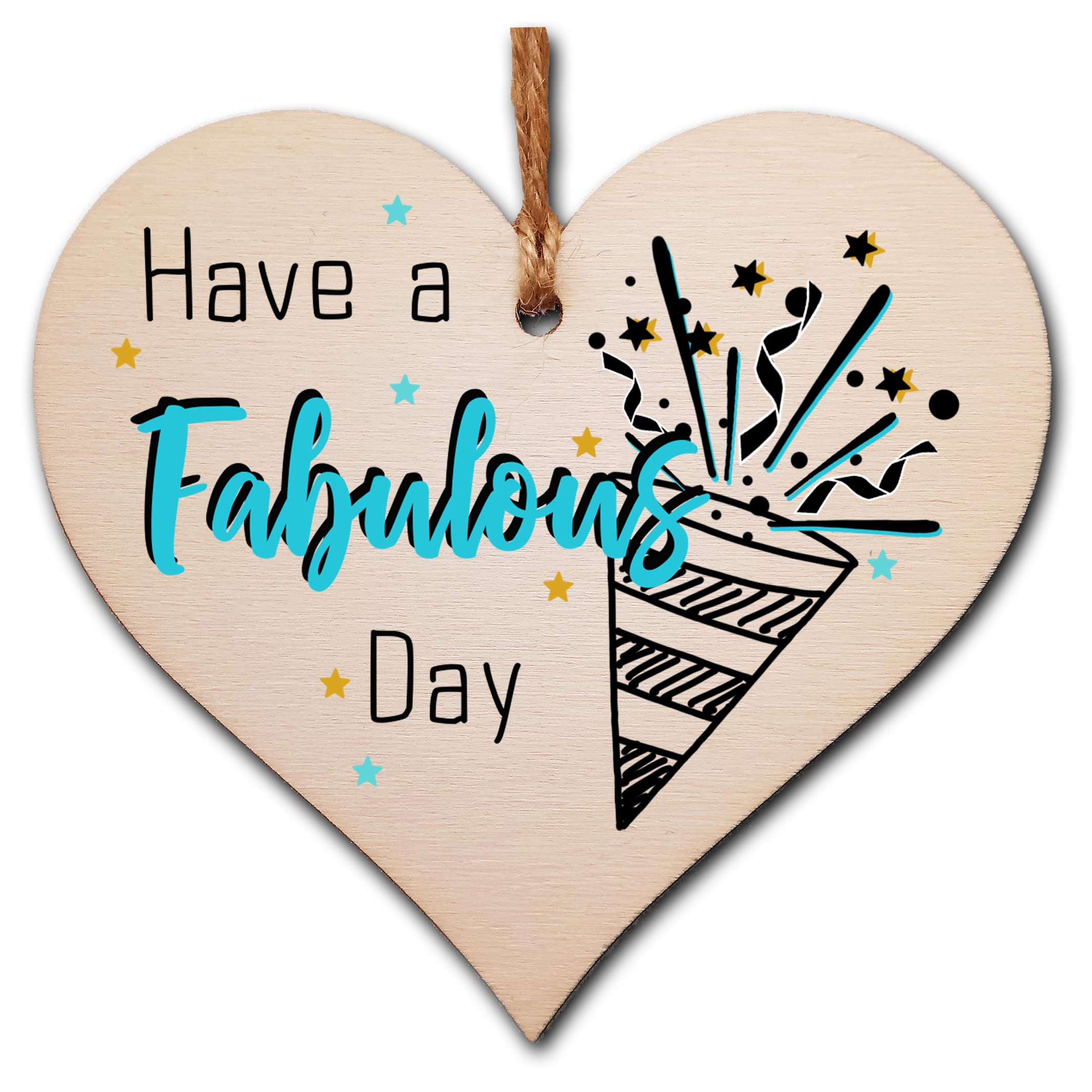 Handmade Wooden Hanging Heart Plaque Gift for Someone Special Happy Birthday Keepsake