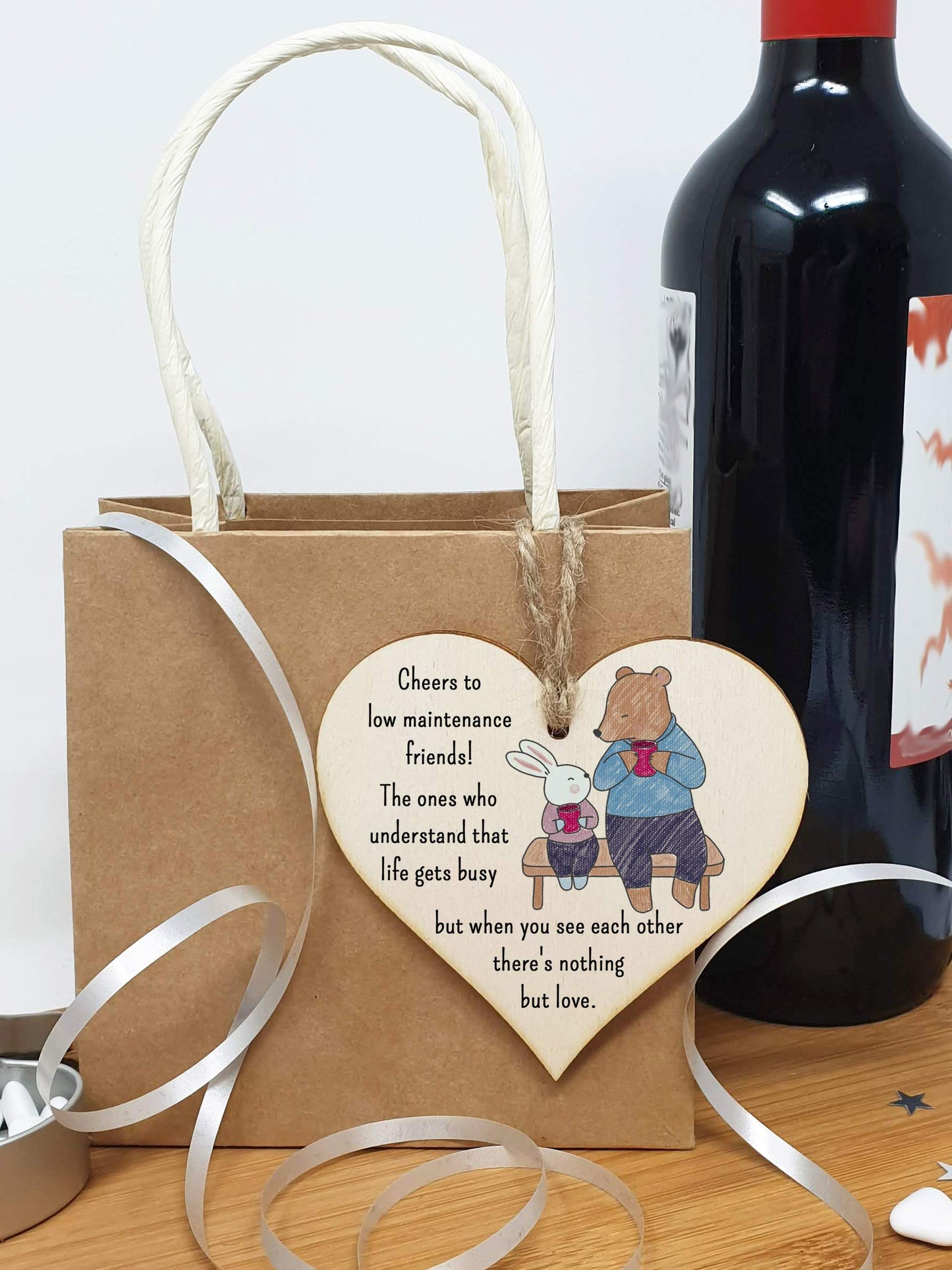 The Plum Penguin Forever Friends Elegant Set of Three Heart Friendship Plaques