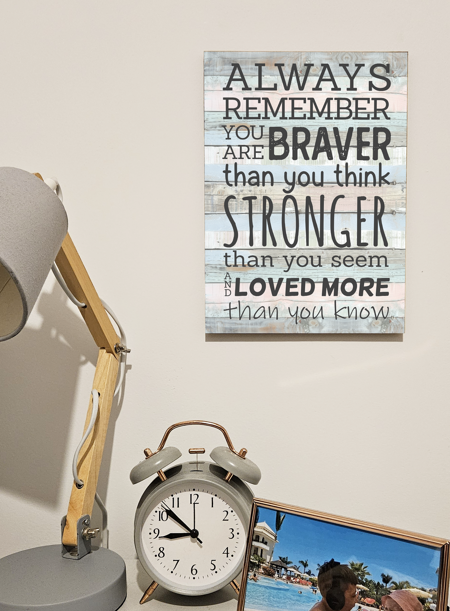 Motivational Wall Art Sign Plaque Inspire Every Day Vibrant Print A4 Wooden Home Decor Uplifting Decoration