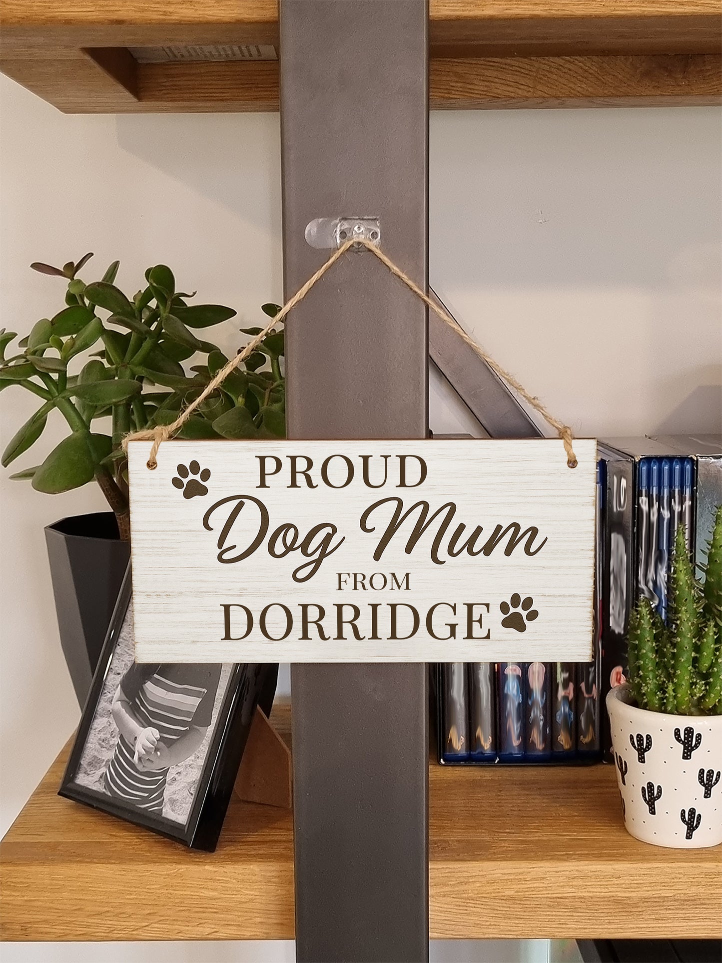 Dog Lover's Hanging Wooden Sign – Handmade Rustic Decor for Dorridge Homes