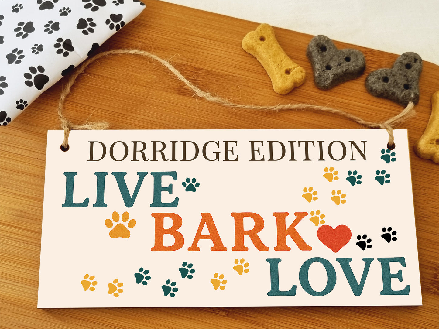 Dog Lover's Hanging Wooden Sign – Handmade Rustic Decor for Dorridge Homes
