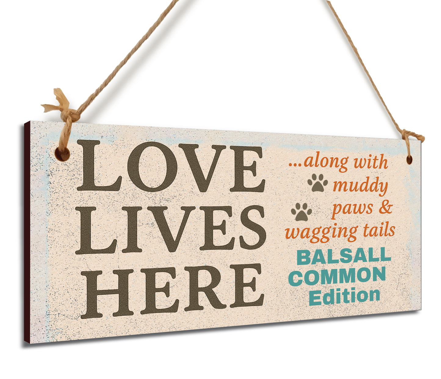 Dog Lover's Hanging Wooden Sign – Handmade Rustic Decor for Balsall Common Homes