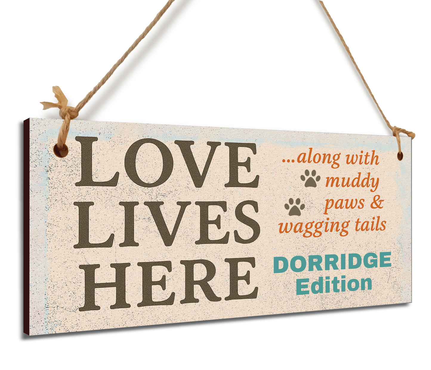Dog Lover's Hanging Wooden Sign – Handmade Rustic Decor for Dorridge Homes
