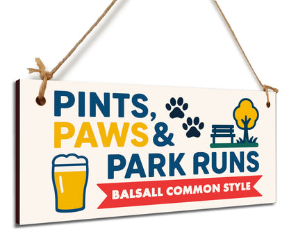Dog Lover's Hanging Wooden Sign – Handmade Rustic Decor for Balsall Common Homes