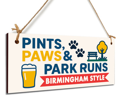 Dog Lover's Hanging Wooden Sign – Handmade Rustic Decor for Birmingham Homes
